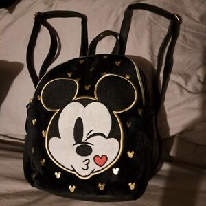 DARLING!!!  Disney Mickey Mouse Mini Velvet Mini BackPack-Purse